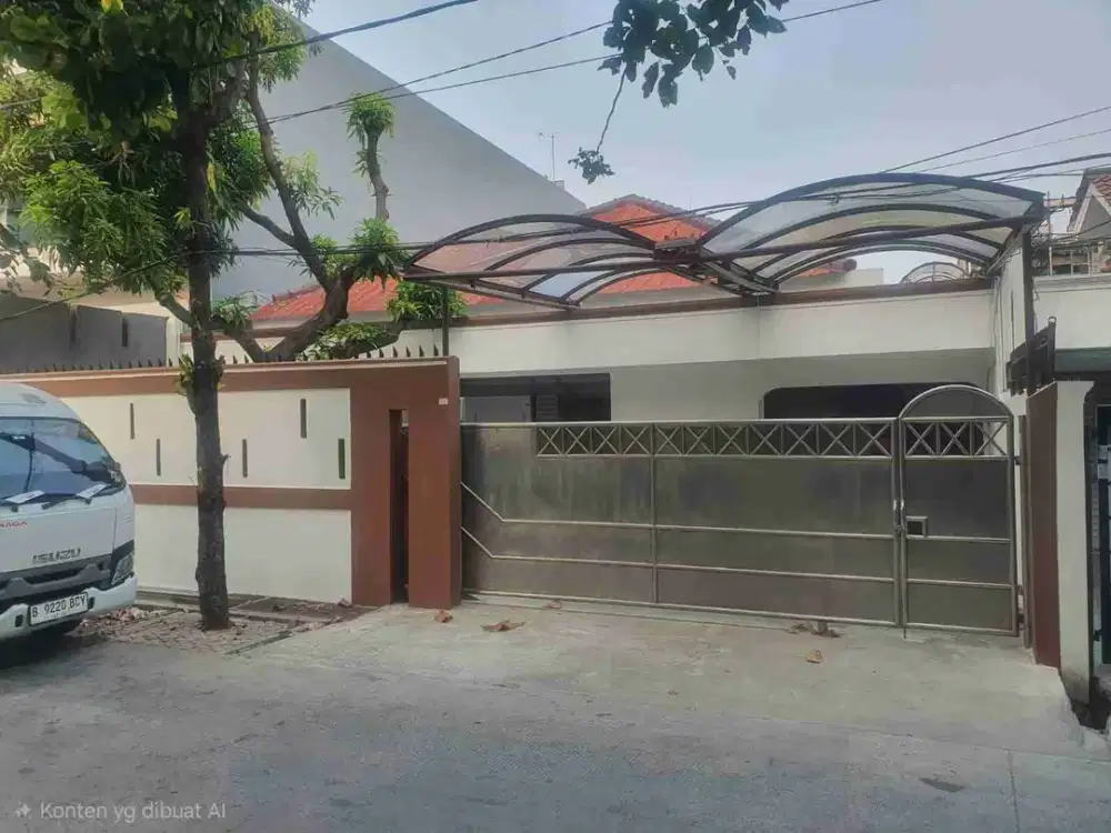 RUMAH sewa SIAP HUNI UK 12 X 22M² lokasi  Bagus di kavling polri  JELAMBAR dekat angke ,Jembatan dua ,jembatan  besi