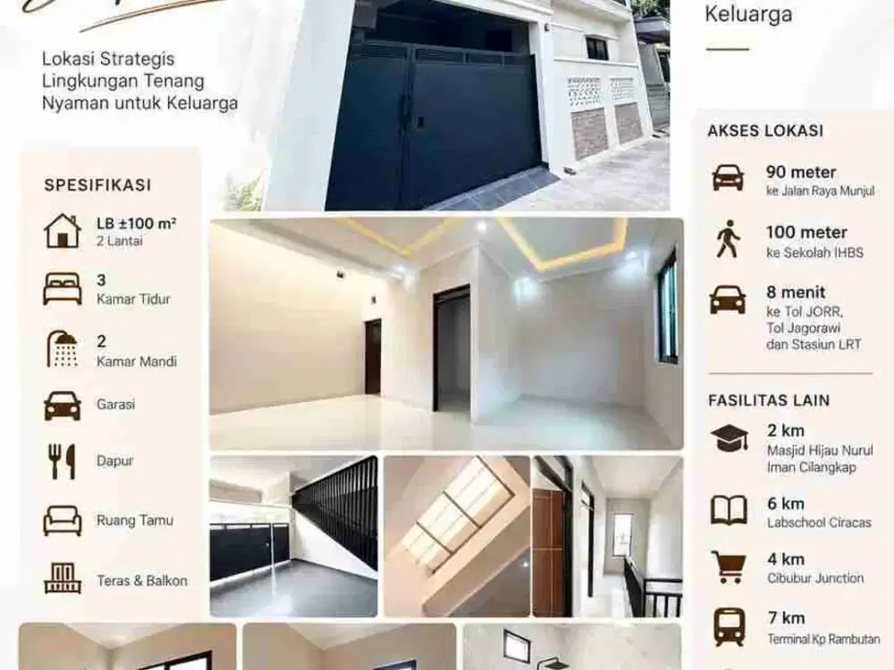 rumah 2 lantai Munjul Cipayung Jakarta Timur