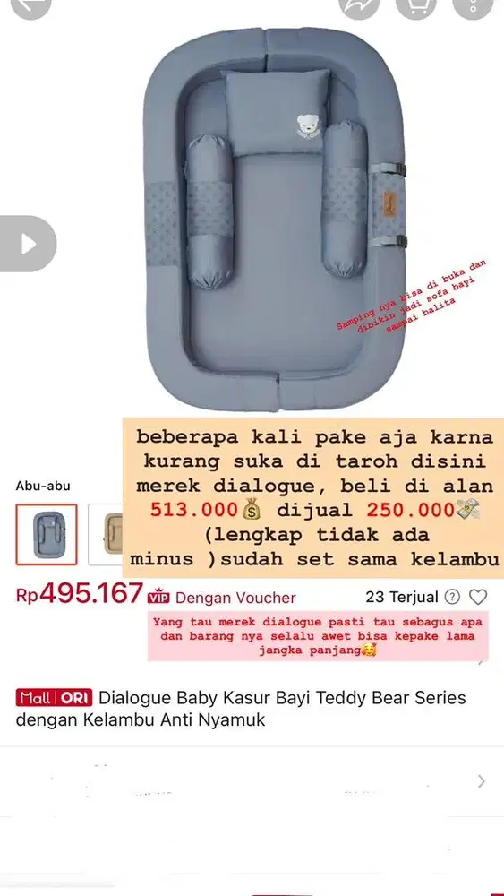 Kasur bayi merek dialogue baby