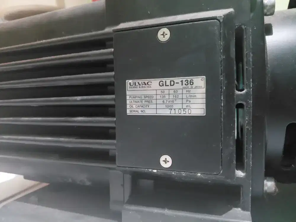 Jual Vacuum Pump ULVAC GLD-136 + Oil Mist Trap OMT-200A