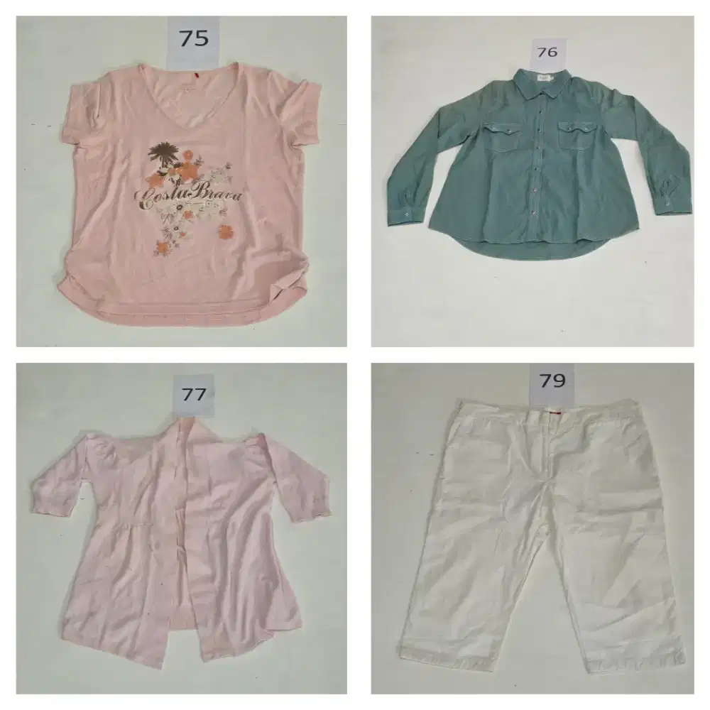 Kaos Kemeja Mantel Cardigan Celana 3/4 Rok Panjang Wanita Prelove