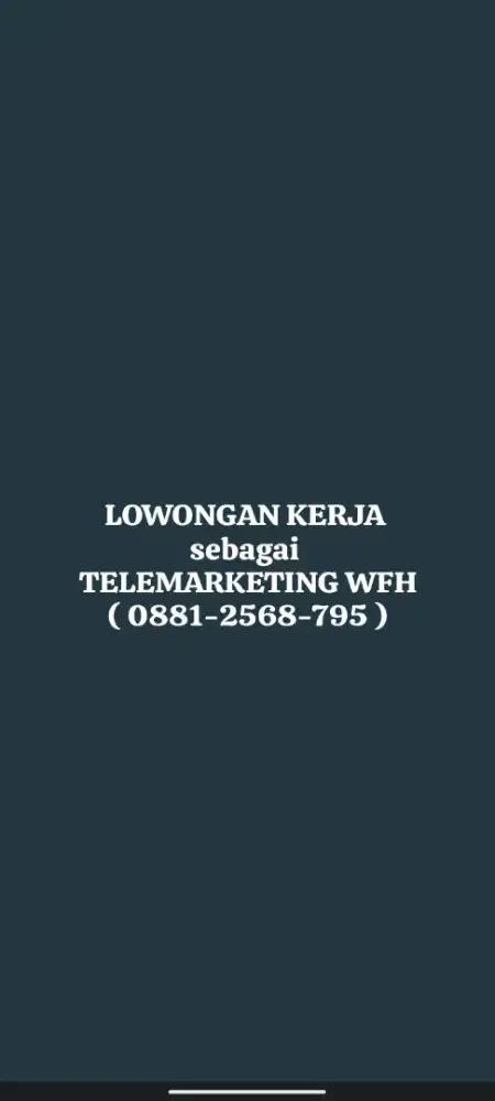 lowongan pekerjaan