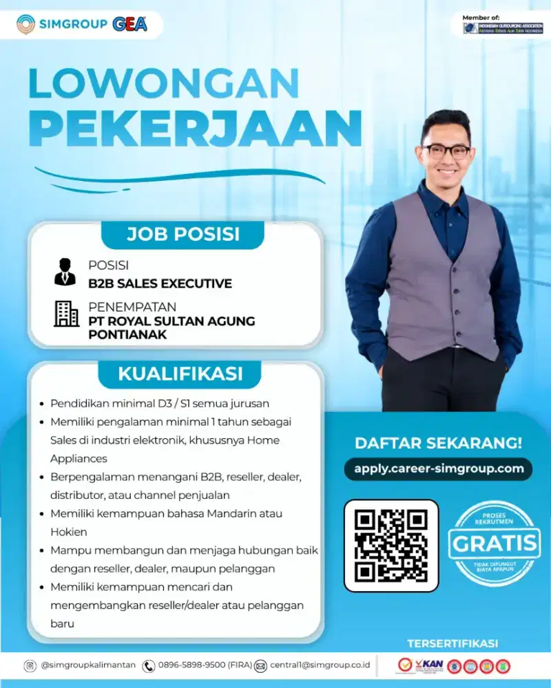LOKER SALES ELEKTRONIK KALIMANTAN PONTIANAK