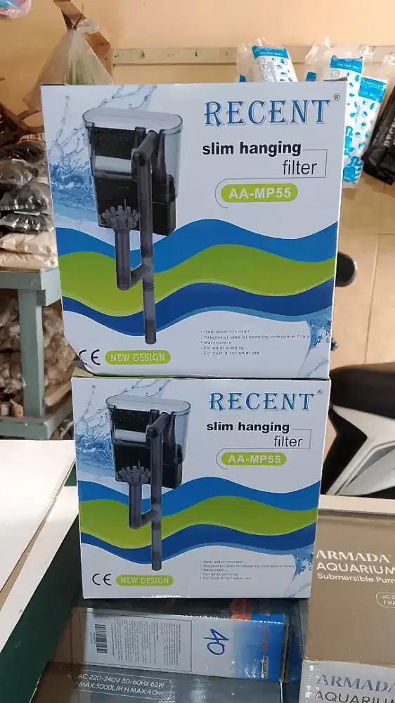 Filter gantung/hang on aquarium ikan hias baru