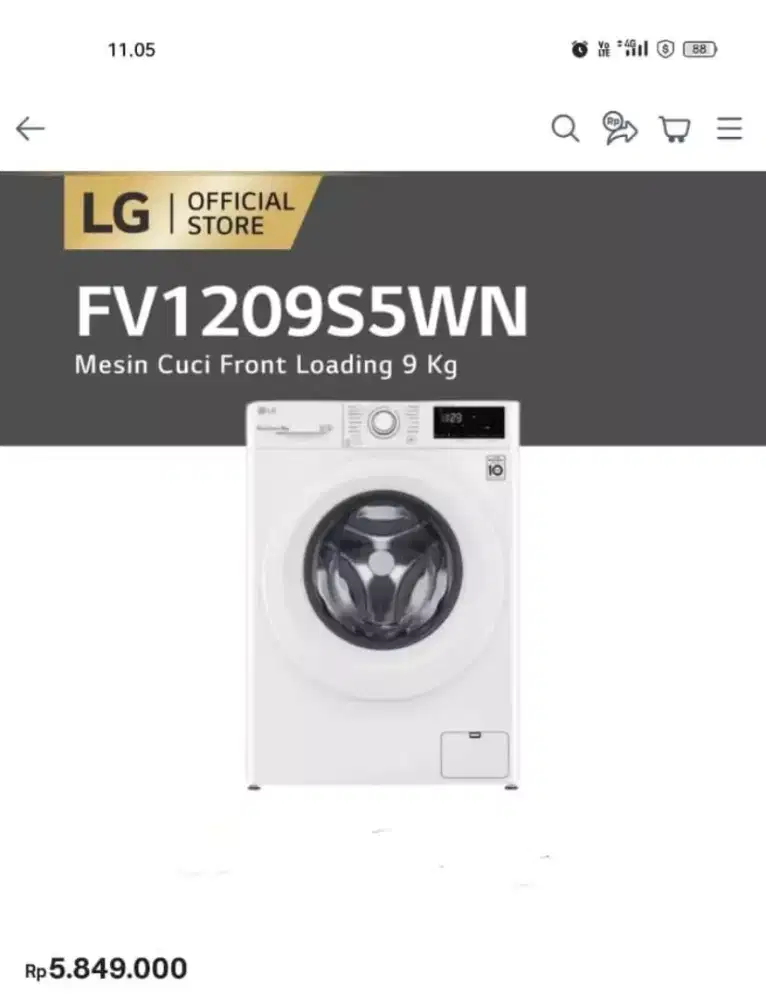 Menjual mesin cuci baru