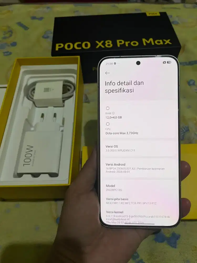 Poco x8pro max like new ram 12/256