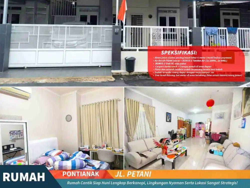 rumah secondary terawat jalan petani pontianak