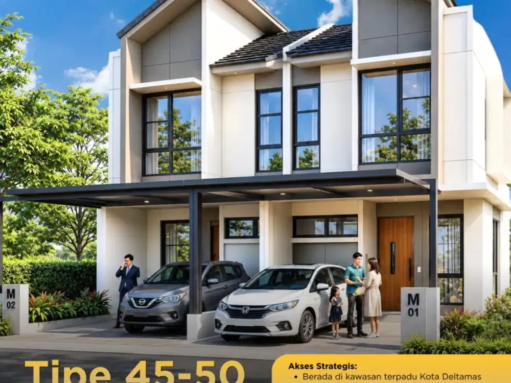 Rumah Minimalis Modern di Cluster Meliora Deltamas Cikarang, 2KT 2KM, Harga Mulai 900 Jutaan
