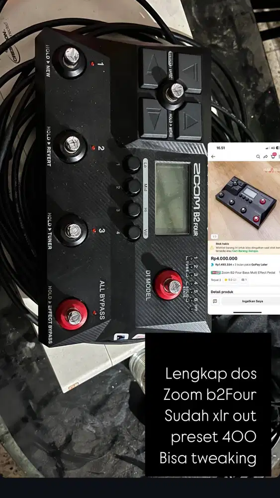 Jual Zoom B2Four lengkap dos dan adapator bawaan