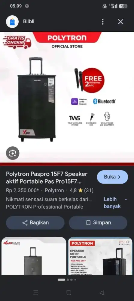 Fokus Mahar aja Speaker aktif Blutouth