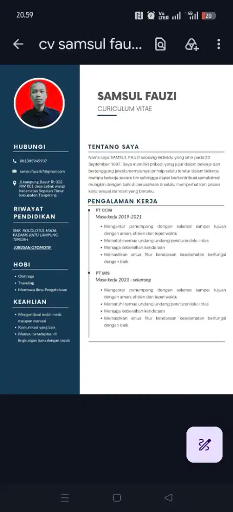 Mencari lowongan kerja supir pribadi