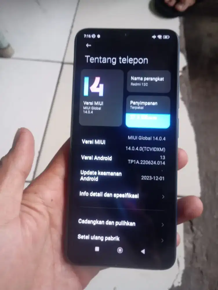 Xiami Redmi 12c 4/64 batangan