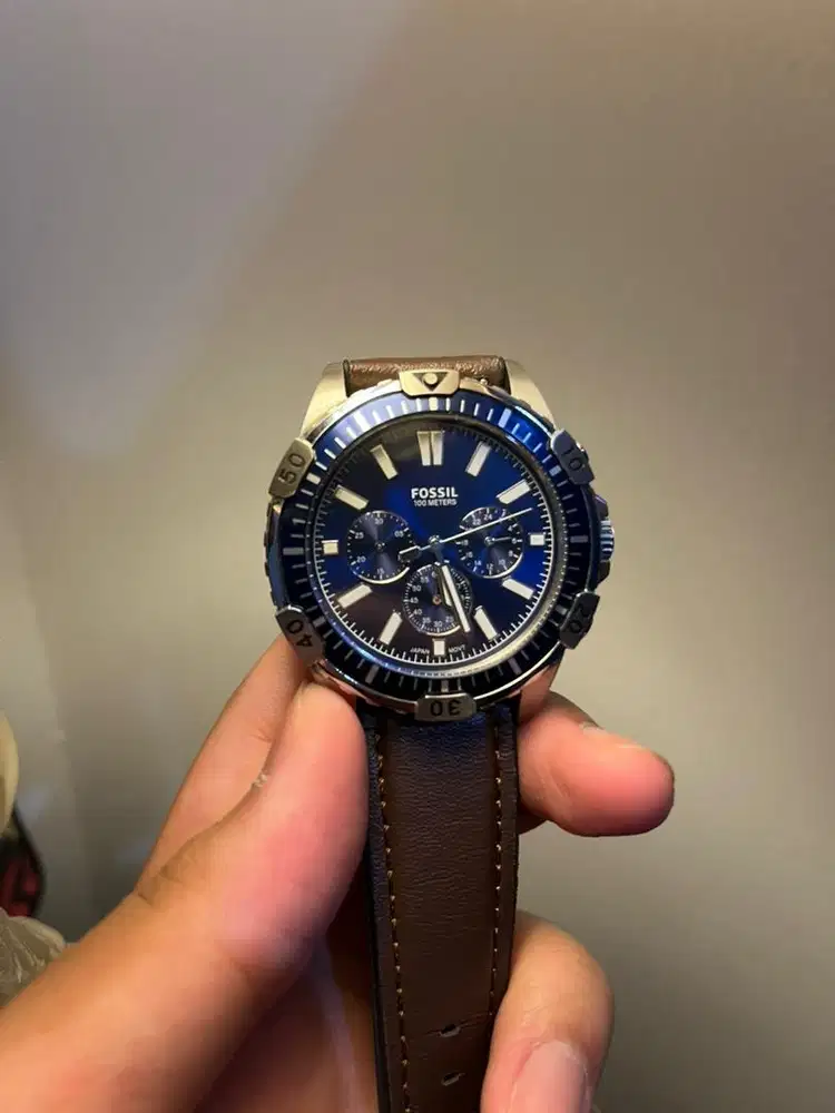 [DIJUAL CEPAT] Fossil Garrett Chronograph Blue Dial