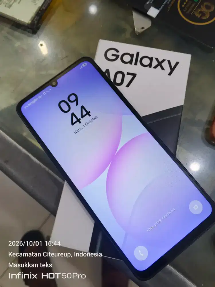 Samsung a07 ram 4/64gb hp dus box aja