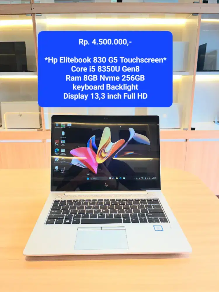 HP Elitebook 830 G5 Touchscreen Core I5 8350U Gen8 Ram 8GB Nvme 256GB