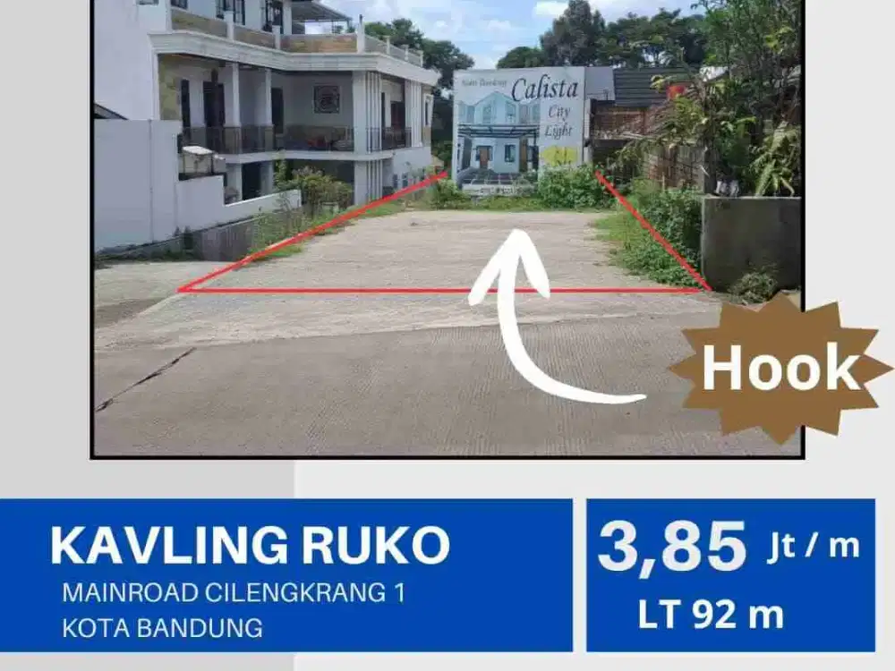 Tanah Kavling Ruko Strategis Cilengkrang Kota Bandung 3jtaan