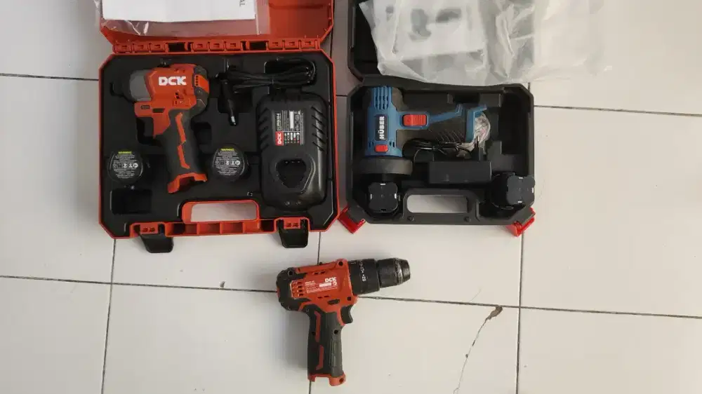 Jual Impact Driver + Bor DCK + Grinda Mini huber