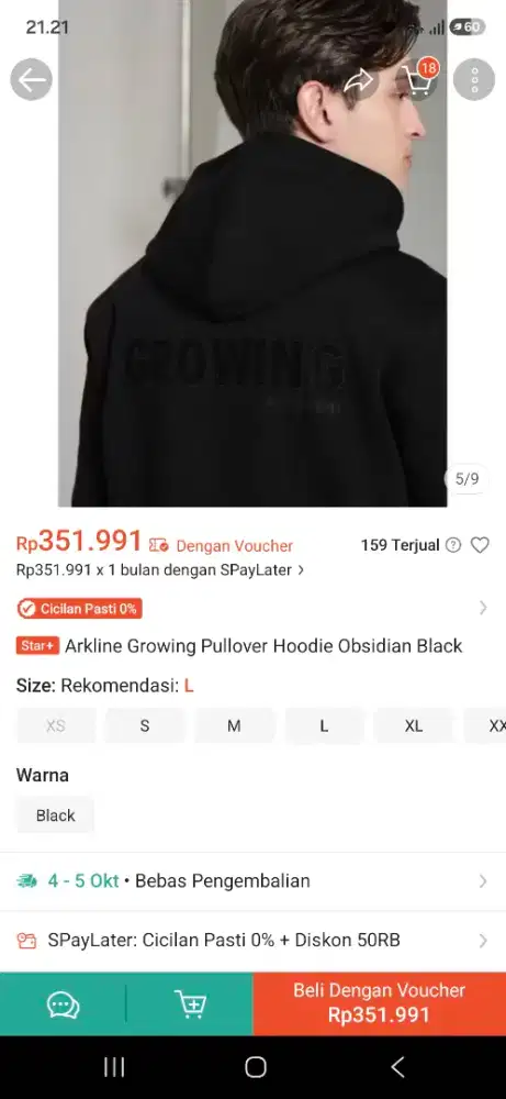 Hoodie arkline new