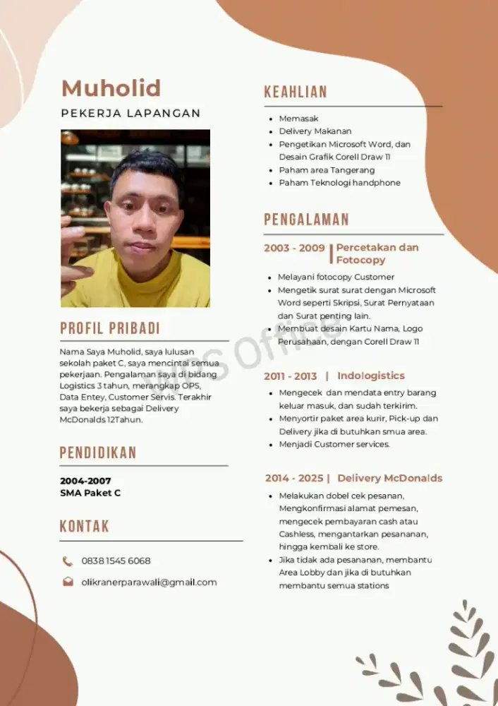 Saya cari kerjaan apa aja yg manusiawi