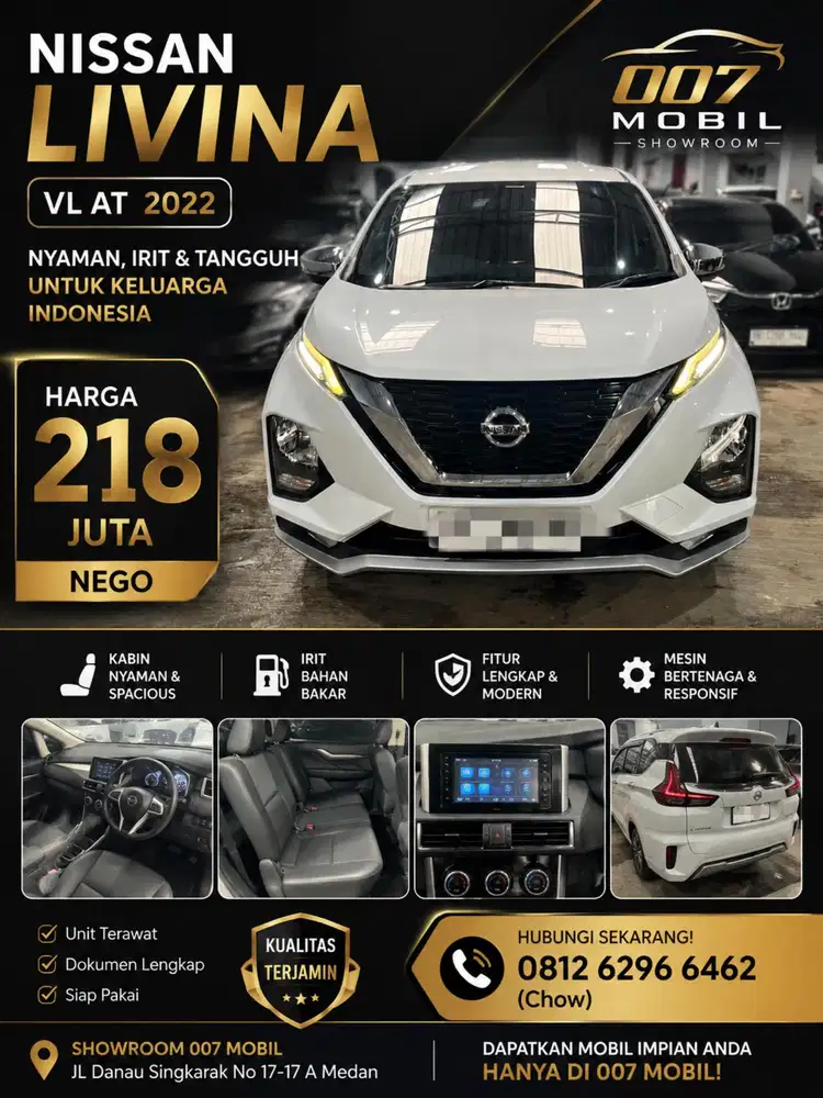 Nissan Livina VL Matic 2022 , 2021 , 2020, Xpander , Ertiga , Avanza