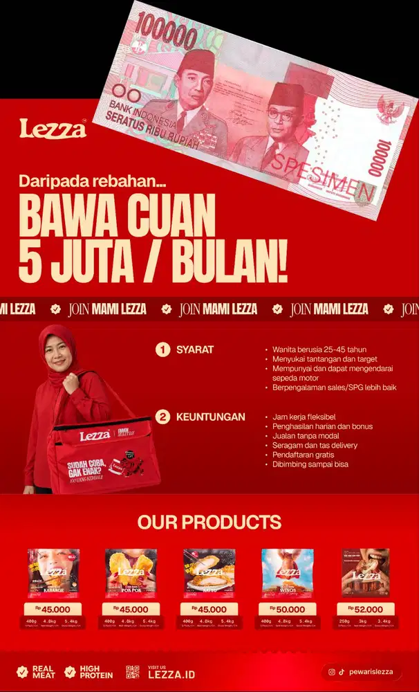 LOWONGAN KERJA – MAMI LEZZA / SALES DOOR TO DOOR