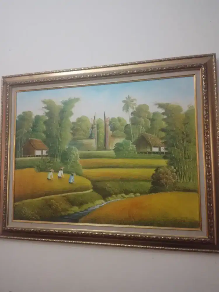 Lukisan pemandangan sawah