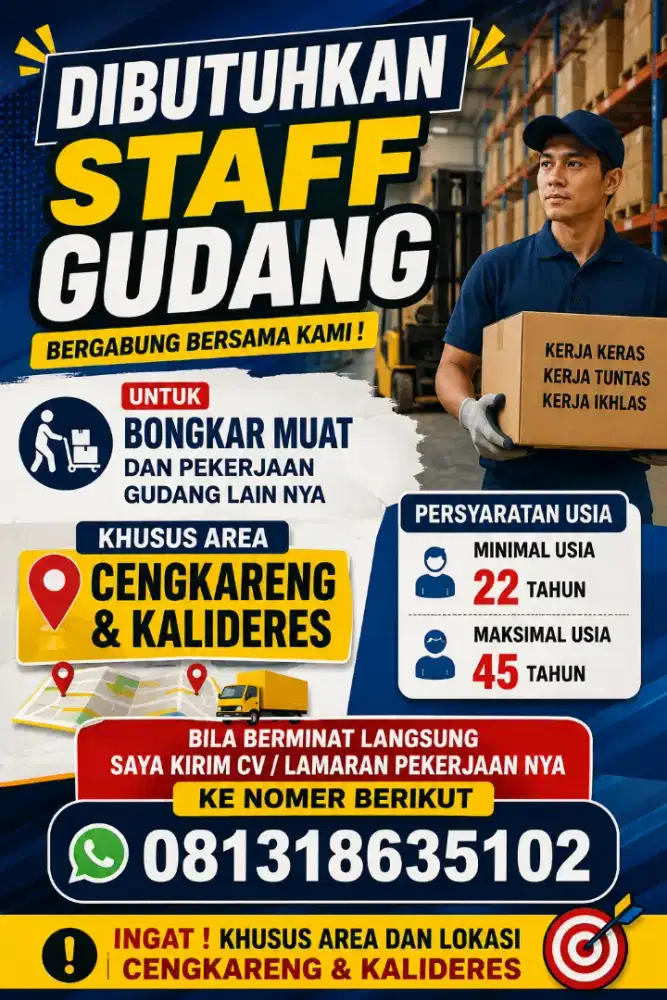 Dibutuhkan Pegawai Laki Laki Untung Angkat Angkat Barang