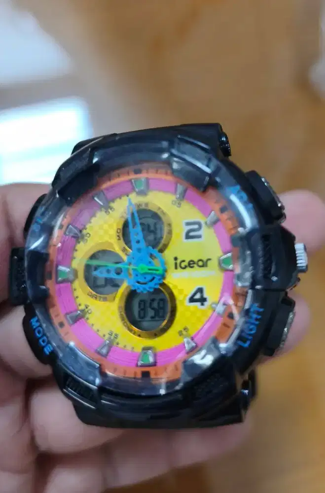Jam Tangan Pria iGear i40 Dual Time Digital Analog Original Anti Air