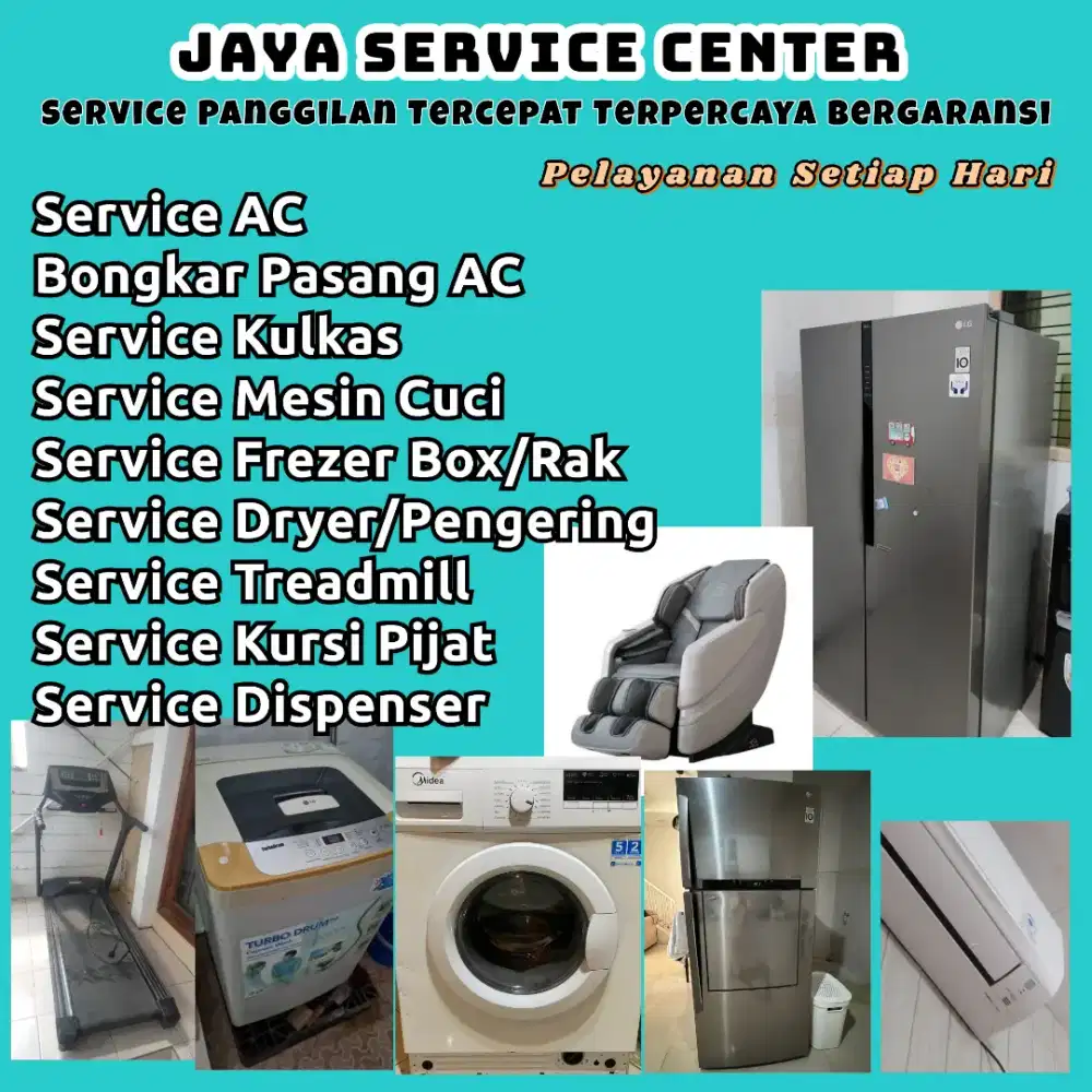 Service AC Mesin Cuci Kulkas Frezer Bongkar Pasang AC Servis Treadmill