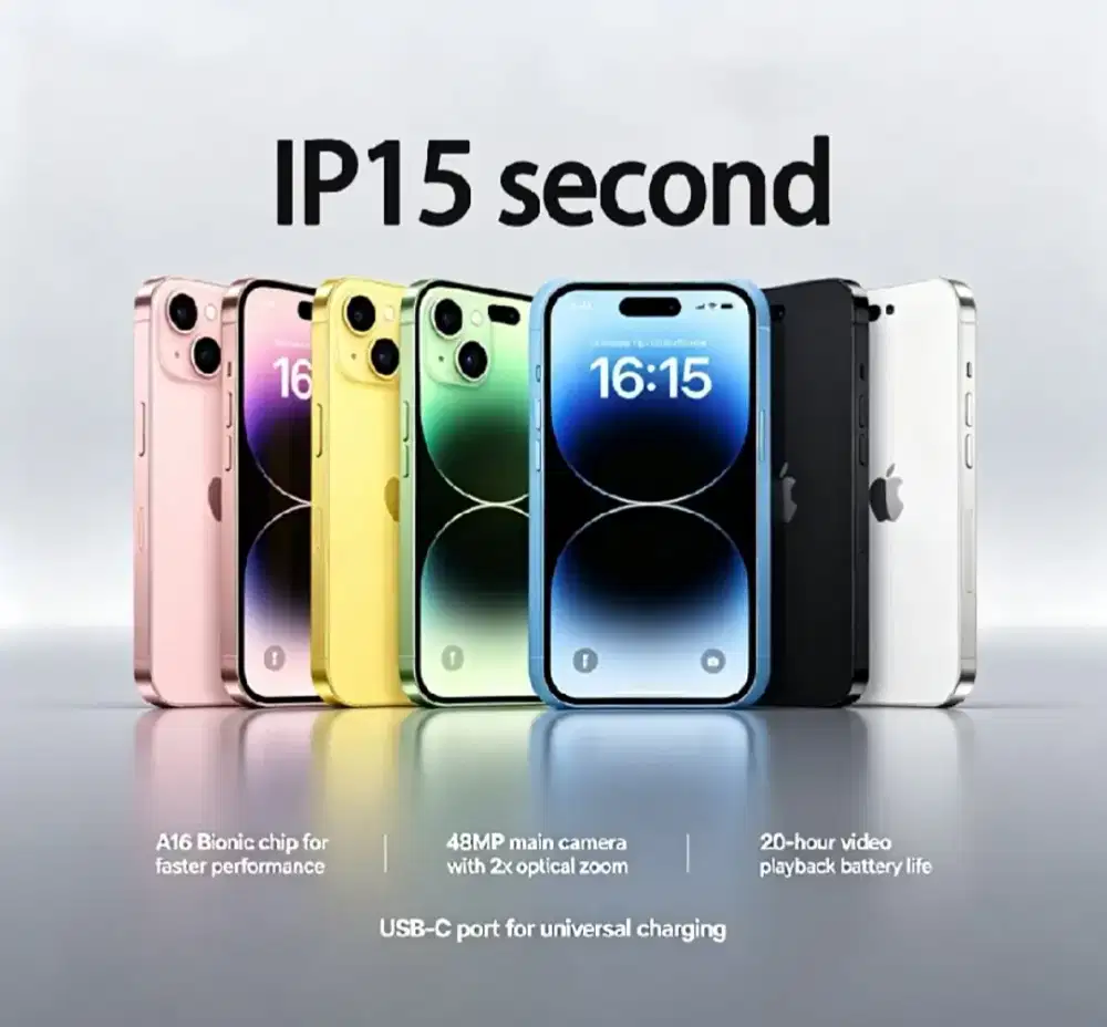 Iphone 15 - 128 gb - second berkualitas - cicilan no bi cheking slik