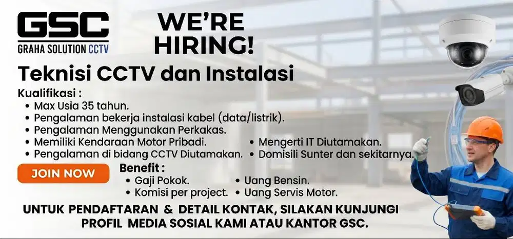 Lowongan Teknisi CCTV