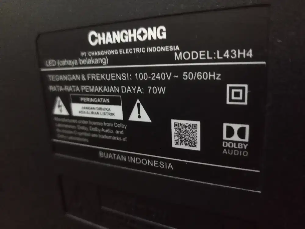 smart tv 43 inch Changhong L43H4