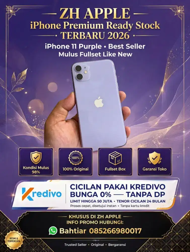 iPhone 11 Second/ Bisa cash atau kredit, promo cicilan bunga ringan