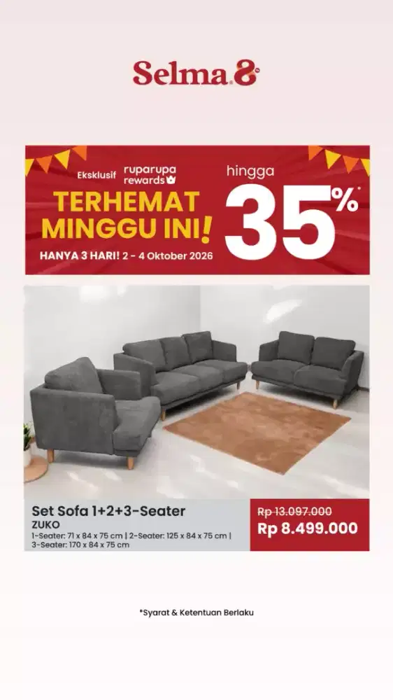 Meja zuko set selma