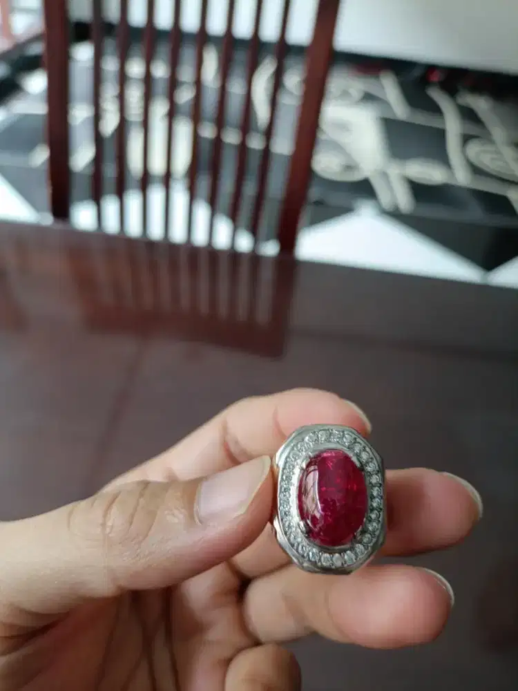 Cincin Perak/Silver Batu Delima