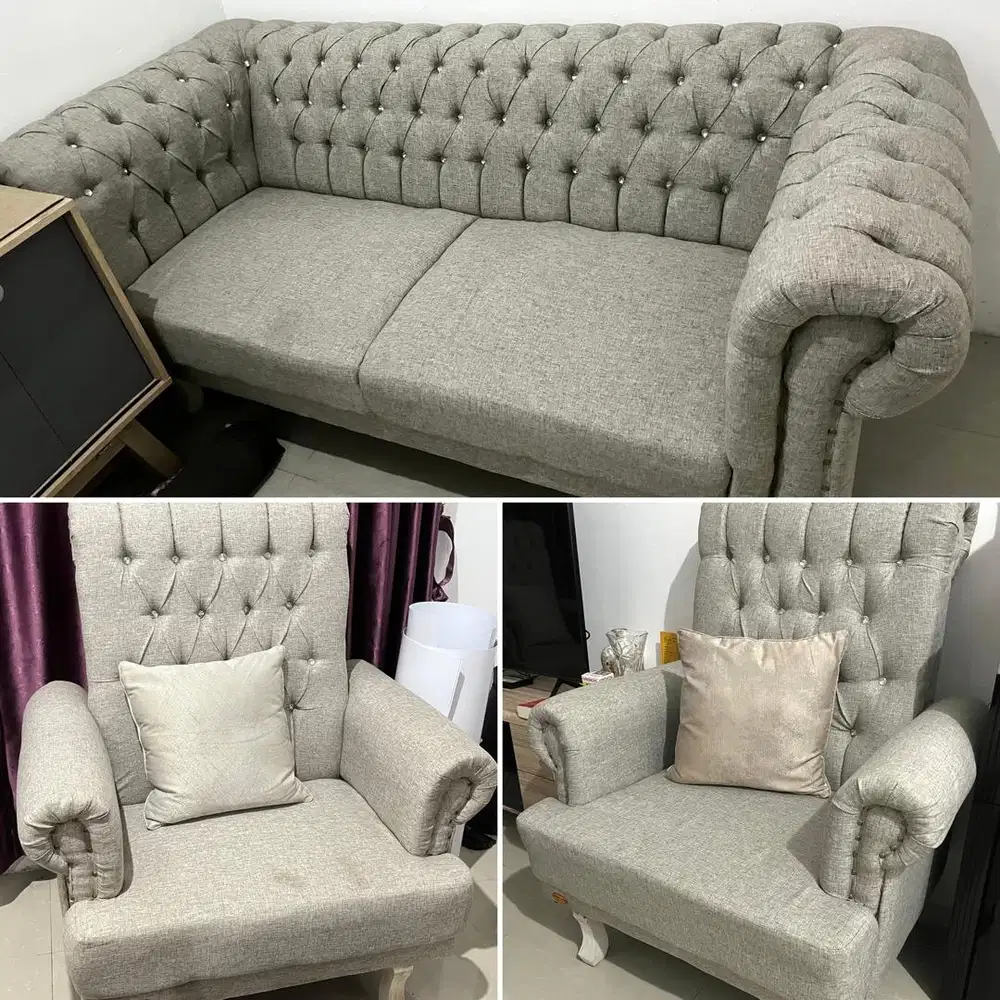 1 Set Sofa, 2 Seater dan 1 Seater