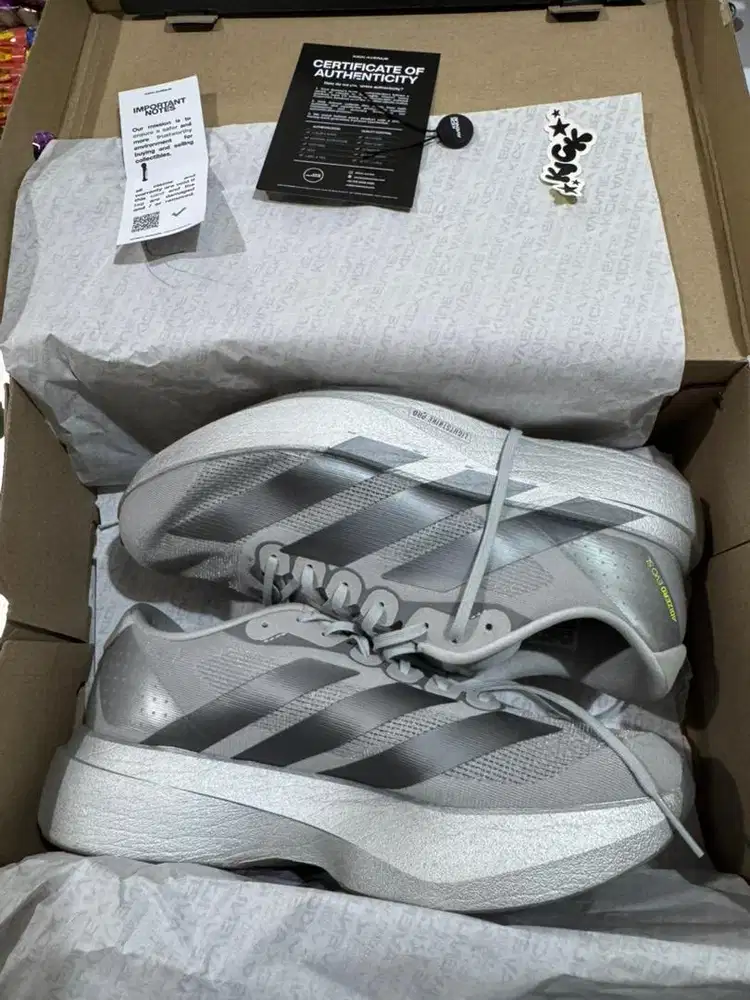 Adidas Adizero Evo SL Silver Metalic uk 44