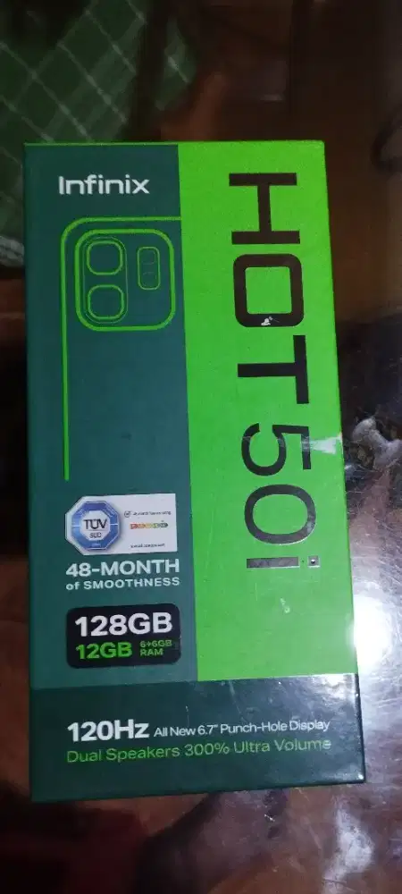 Infinix hot 50i 128 gb /ram 6 + 4 gb