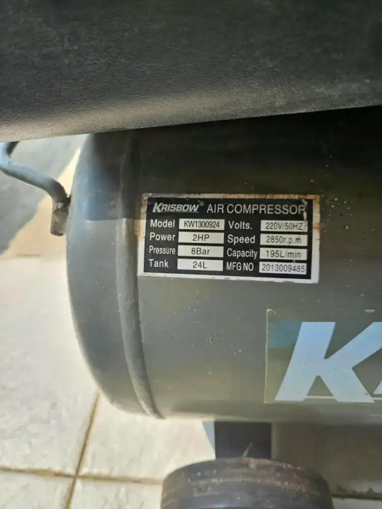 Dijual Air Compressor Krisbow 2Hp - Tank 24L