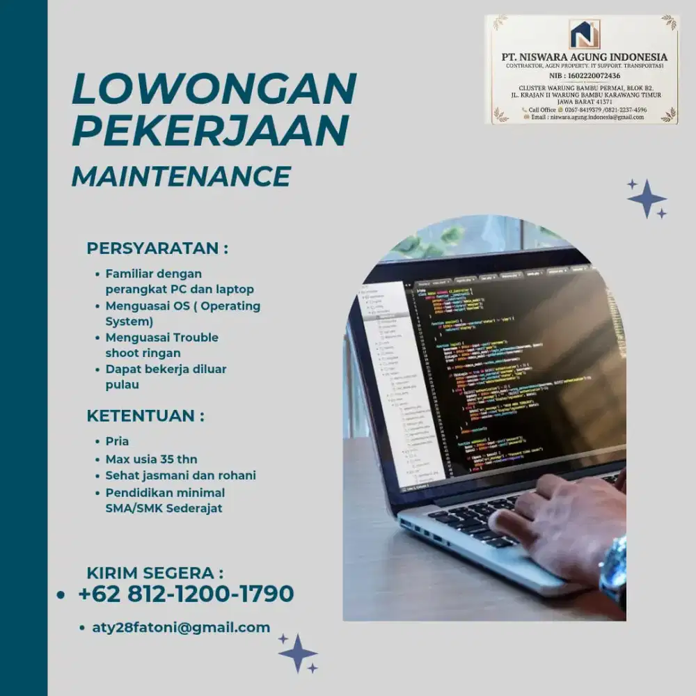LOWONGAN TEHNISI KOMPUTER