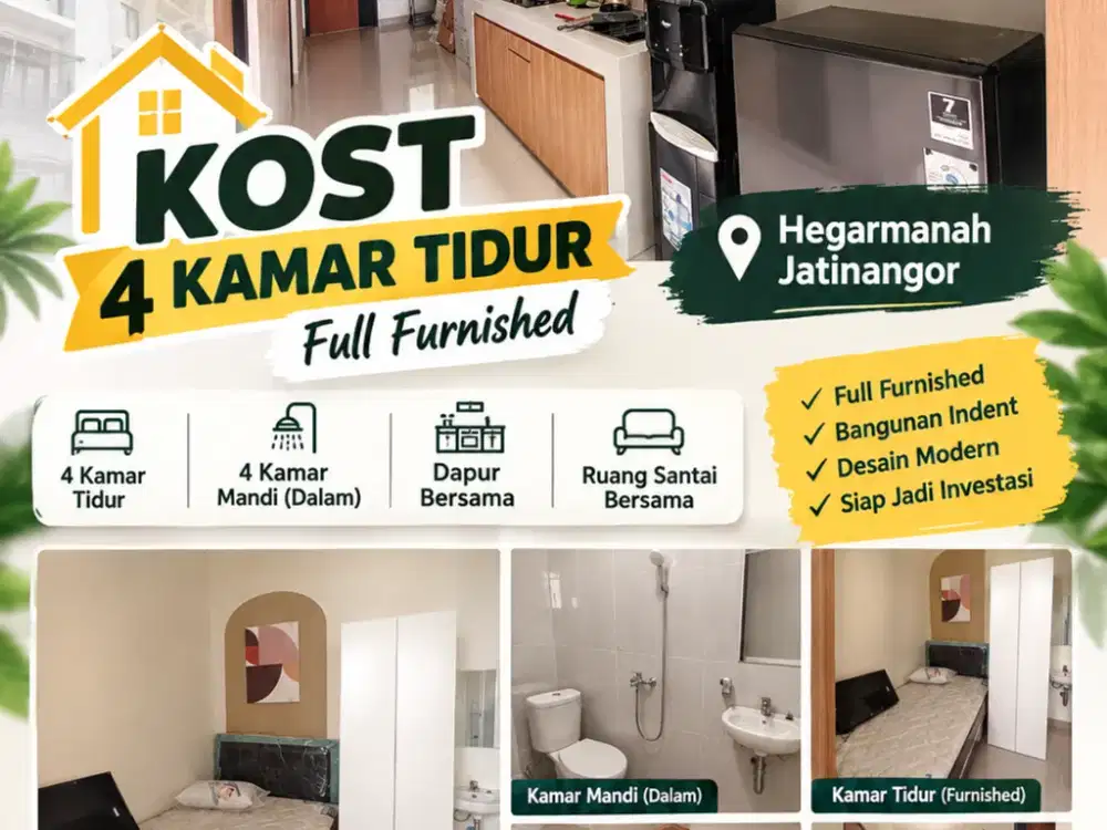 HARGA TURUN! Kost 4 Kamar di Jatinangor Cuma 780 Juta
