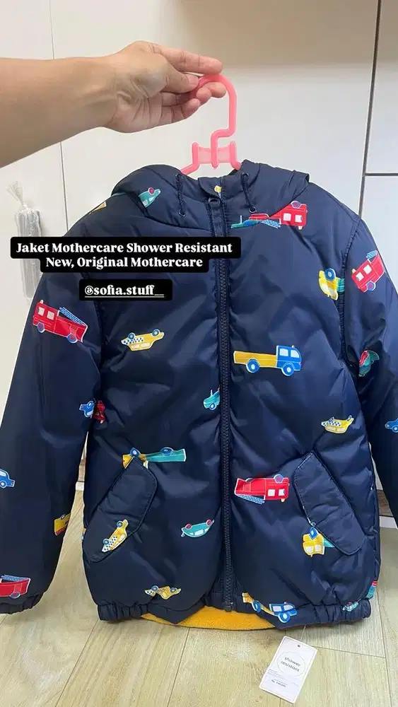 Jaket Anak Mothercare Shower Resistant New Original Size M 5-6 Tahun