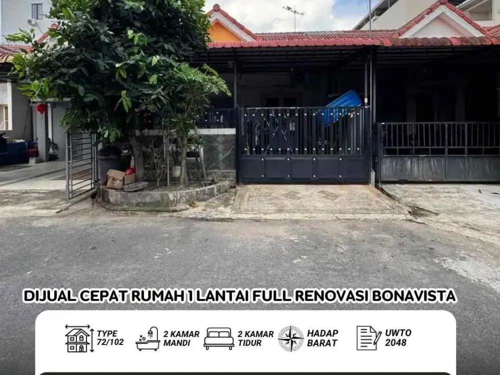 Dijual Cepat Rumah Bonavista Full Renovasi