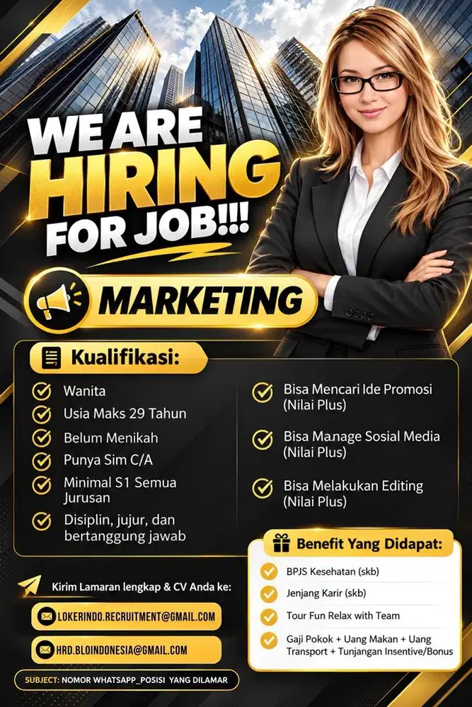 WE ARE HIRING MARKETING