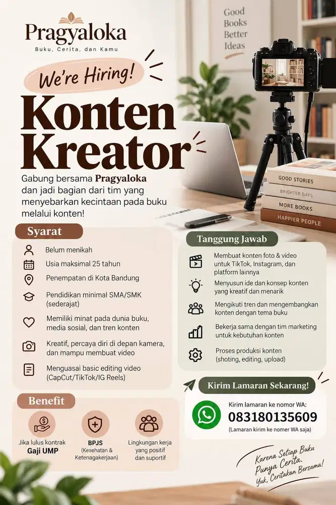 Urgent ! Di cari konten kreator