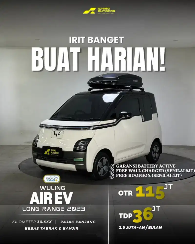 [GARANSI BATTERY ON] WULING AIR EV 300KM 2023