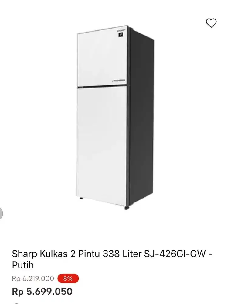 KULKAS SHARP 2 PINTU 338
