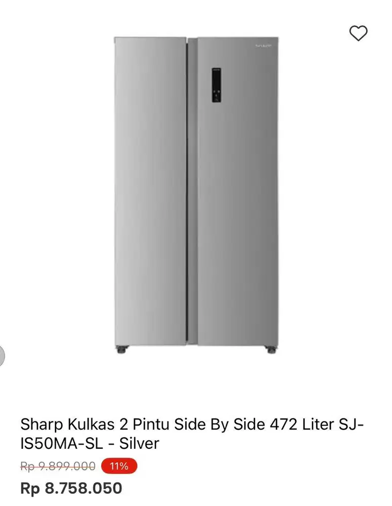 KULKAS SHARP SBS 472liter