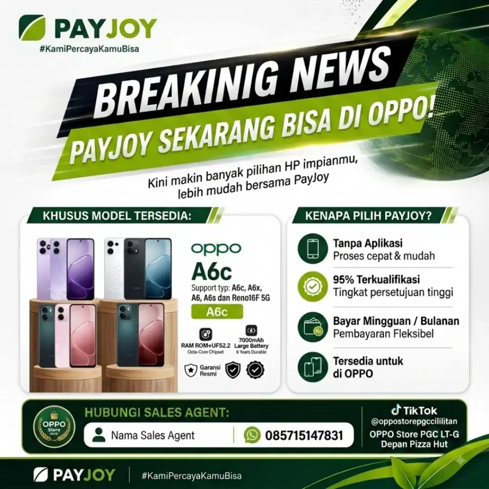 Kredit HP Cepat, Tanpa Bi Ceking Tanpa Denda keterlambatan, 95% acc