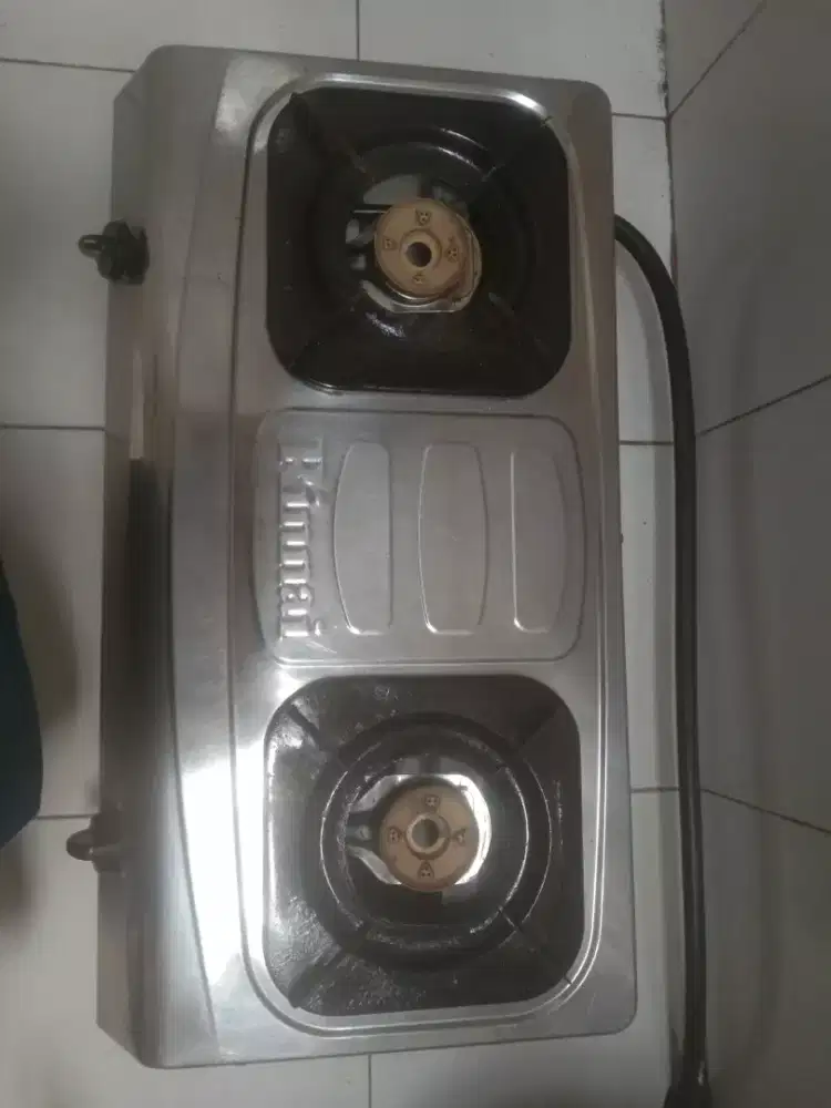 Kompor Rinai 2 tungku Selang dan gas rrgulator